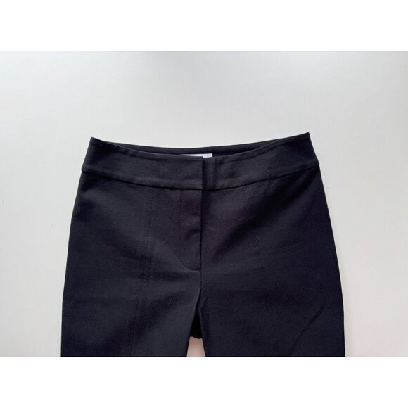 DEREK LAM 10 CROSBY Lucia Black Bi-Stretch Twill Flared Front Slit Pants, Size 8 - Picture 6 of 14